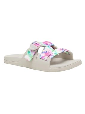 ​Chaco Chillos Slide Sandals - Pastel Tie-Dye - Size 7 Women (Size 5 Kids)